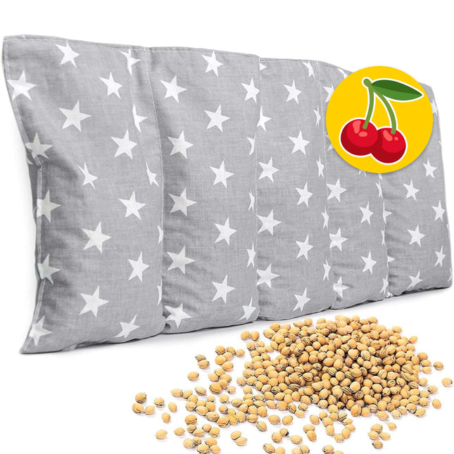 Ķiršu kauliņu spilvens mikroviļņu krāsnī 55x20 cm - graudu spilvens kaklam un pleciem - sildošs paliktnis mikroviļņu krāsnī - kakla sildītājs - liels ķiršu kauliņu spilvens - graudu spilvens mikroviļņu krāsnī