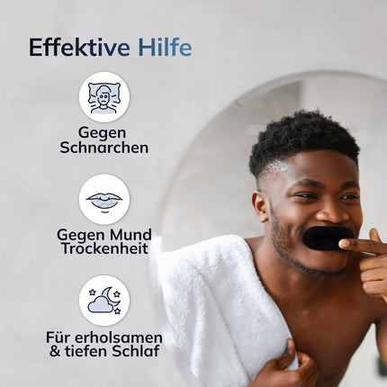 Behale - 30x mutes lentes pret krākšanu - Mutes lente gulēšanai I Atbalsts pret krākšanu I Krākšanas aizturis ar izturību bārdainiem vīriešiem I Mutes lente gulēšanai
