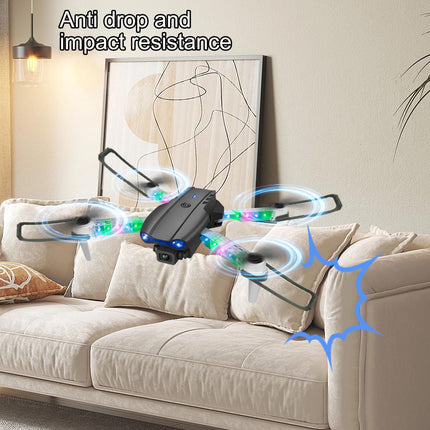 OBEST drons ar 1080P kameru un LED gaismām bērniem un pieaugušajiem, salokāms kvadrokopters ar WiFi pārraidi, vienas atslēgas pacelšanās/nosēšanās, 3D pagriezieni, 2 baterijas, drona rotaļlietu dāvanas zēniem un meitenēm