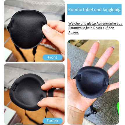 Diffaxy 2 acu plāksteri pieaugušajiem, vienas acs maska ​​ar regulējamu sprādzi, ieliekts 3D dizains, pirāta acu plāksteris ambliopijas, šķielēšanas ārstēšanai kreisajā un labajā acī