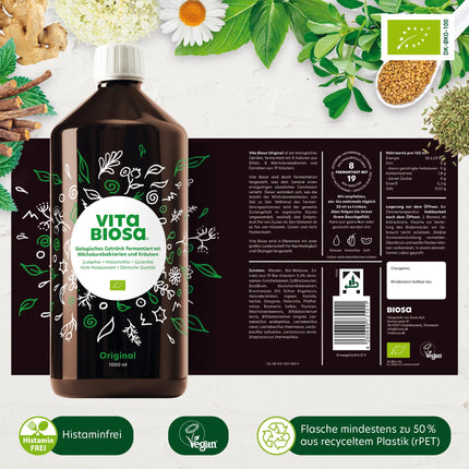 Vita Biosa Bioloģiskie garšaugi, svaigā un skābā versija, 1 l