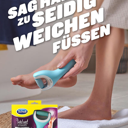 Scholl Velvet Smooth elektriskais tulznu noņemšanas rīks Pro – tulznu noņemšanai gan uz mitrām, gan sausām pēdām – uzlādējams – 1 ierīce + uzlādes stacija (1 iepakojums)