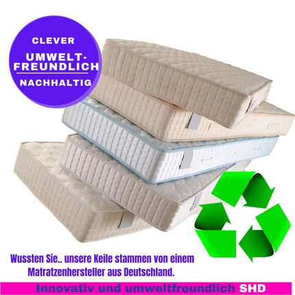 SHD Premium ķīļveida spilvens, ērts sēdekļa spilvens - ražots Vācijā, sēdekļa spilvens, biroja krēsls, ķīļveida spilvens, ratiņkrēsls, birojs, automašīna - ar mazgājamu pārvalku, 37x37x7/1 cm, melns