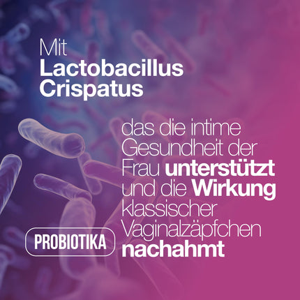 Pienskābes baktēriju maksts, kultūru komplekss sievietēm. Uztura bagātinātājs prebiotikas, maksts probiotikas ar Lactobacillus Reuteri, Rhamnosus un Saccharomyces Boulardii. 30 kapsulas