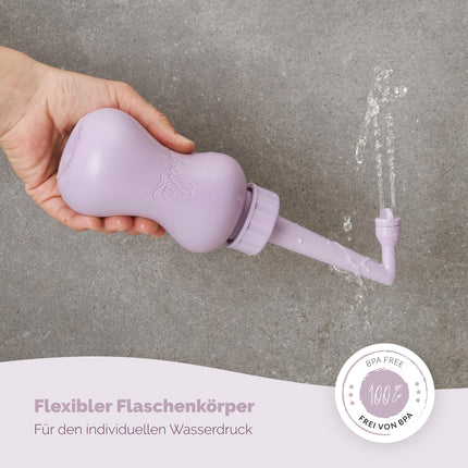 Livella | Intīmā duša violetā krāsā (400 ml) – Izstrādāts Vācijā – Maigai un higiēniskai intīmās zonas tīrīšanai – Uzlabota labsajūta pēcdzemdību periodā – Ideāli piemērots kā ceļojumu bidē un dušas kapsula