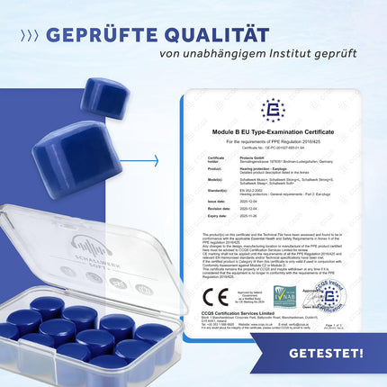 Schallwerk ® Soft+ | 12 silikona ausu aizbāžņi – optimāls atbalsts kā ausu aizsardzība miega laikā, mīksti ausu aizbāžņi miegam. Silikona ausu aizbāžņi miegam.