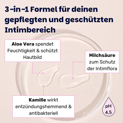 Intīmās zonas mazgāšanas losjons sievietēm - antibakteriāls un bez ziepēm dušas želeja intīmajai zonai, intīmās zonas mazgāšanas losjons sievietēm ar pienskābes baktērijām pret niezi, maksts rauga infekcijām un nepatīkamu aromātu - ohtastic - (50ml)