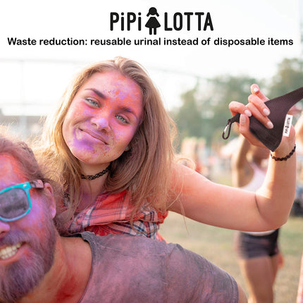 PiPiLOTA® sieviešu pisuārs lietošanai ceļā | Palīglīdzeklis urinēšanai stāvus festivāliem, kempingam, ceļojumiem ar aizsargapvalku | Atkārtoti lietojams urīnizvadkanāls | Pisuārs sievietēm (violets)