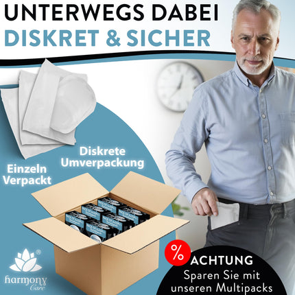 Harmony Care® Men SUPER absorbējošie urīna nesaturēšanas ieliktņi vīriešiem ar vieglu vai vidēji smagu urīnpūšļa vājumu - diskrēti ieliktņi vīriešiem ar urīna nesaturēšanu - 20 gabali
