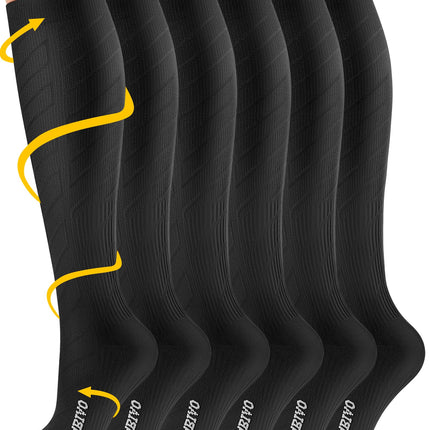 CAMBIVO kompresijas zeķes sievietēm un vīriešiem, 3 pāri, atbalsta zeķes, kompresijas zeķes, trombozes zeķes atveseļošanai, skriešanai, ceļošanai, slēpošanai, grūtniecībai, ikdienas lietošanai