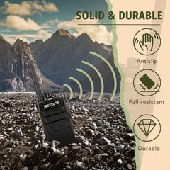 Retevis RB626 rācijas pieaugušajiem, 2000 mAh uzlādējams divvirzienu radio, 16 kanāli, USB lādētājs, VOX, pārnēsājama rācija medībām, kempingam (1 iepakojums)