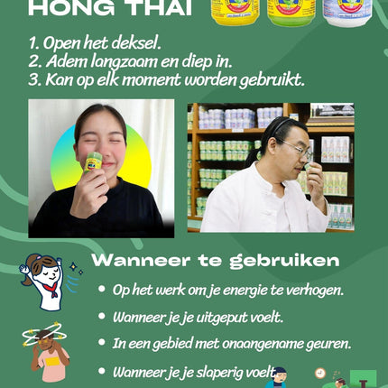 EmoBug Hong Thai inhalants, Hongthai zīmola inhalants, zaļa pudelīte - 1 x 40 g