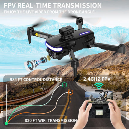 OBEST mini drons ar 4K kameru, tālvadības salokāms WIFI drons, 2 baterijas, 360° šķēršļu apiešana, automātiska atgriešanās, bezgalvas režīms, tālvadības kvadrokopters, bērnu un pieaugušo rotaļlietas un dāvanas