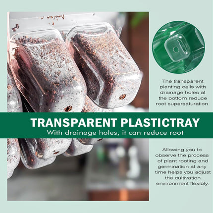 Jauns piecu daļu mini siltumnīcas audzēšanas komplekts ar laika kontrolieri, regulējamu spilgtumu, pilnu spektru, iekštelpu siltumnīcas audzēšanas kaste ar vāku un ventilāciju, 12 etiķetes, 2 instrumenti