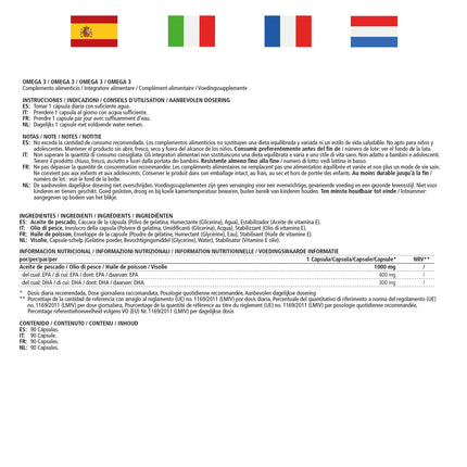 Omega 3 kapsulas, augsta deva, 400 mg EPA un 300 mg DHA triglicerīdu veidā 3 mēnešiem, 1 kapsula dienā, 1000 mg zivju eļļas no ilgtspējīgas zvejas, visaugstākā biopieejamība, ražots Vācijā