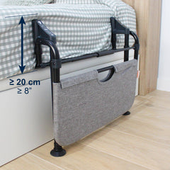 KMINA - Gultas aizsargbarjera, salokāma no 90 līdz 180 cm, regulējama stāvgulta senioriem, salokāma pieaugušajiem