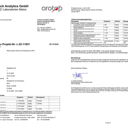 K2 vitamīns MK7 200µg 1850 pilieni 50ml - Premium: 99% All-Trans Menahinons - Laboratorijā pārbaudīts, vegāns, augstas devas un ražots Vācijā.