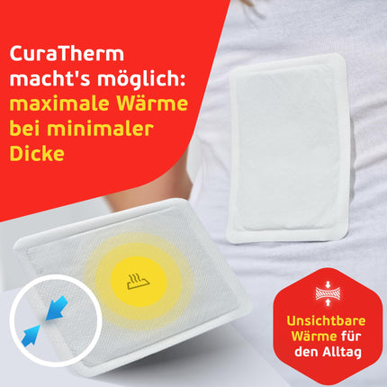CURATHERM 10x siltuma plāksteri mugurai, kaklam un pleciem 12 stundas patīkama dziļa siltuma muguras sildītājs ķermeņa sildītājs ķermeņa sildītājs paškaitējošais gaisa aktīvs