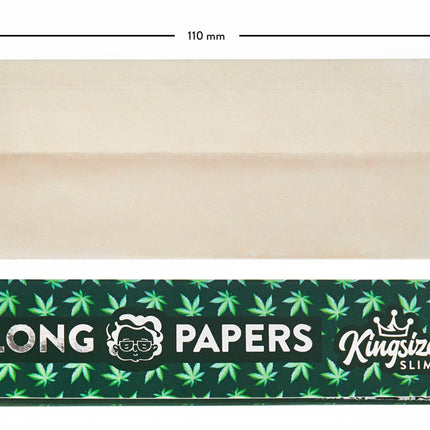 6x Granny's® jaunās organiskās, plānās, garās papīrītes, kas izgatavotas no kaņepēm | 108 x 45 mm | 36 nebalinātas loksnes | King izmēra | bioloģiskās kaņepes
