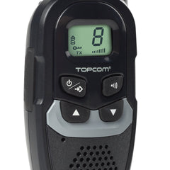Topcom rācija ar darbības rādiusu līdz 6 km - automātiska trokšņu samazināšana, RC-6410