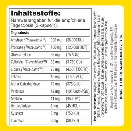 Enzymedica - gremošanas sistēmai paredzēta, ātras darbības enzīmu formula, kas mazina gāzu veidošanos un vēdera uzpūšanos, uzlabo barības vielu uzsūkšanos un enerģijas līmeni, bez glutēna, bez piena produktiem, veģetārs, 180 kapsulas