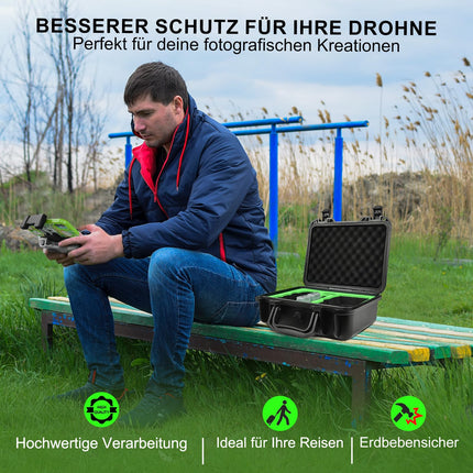 LEKUFEE kompakts, pārnēsājams, ūdensnecaurlaidīgs futrālis DJI mini 4K/DJI Mini 2 SE dronam un DJI Mini 2 aksesuāriem (tikai aizsargfutrālis)