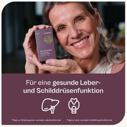 monapure Transformer vairogdziedzera un aknu komplekss ar piena dadzi, artišoku, holīnu, glutationu, selēnu, NAC + citām aminoskābēm - 60 kapsulas ar augstu devu un vegānisks