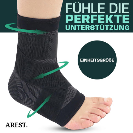 AREST (2 gab.) potītes ortoze - regulējama potītes ortoze - potītes atbalsts sportam - potītes ortoze kreisajai un labajai pēdai