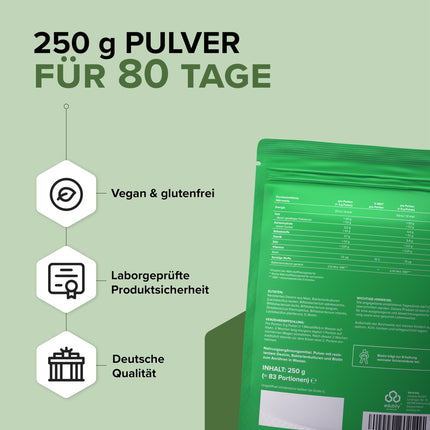 edubily nutrition® zarnu floras komplekss - rezistents dekstrīns ar biotīnu un 7 baktēriju kultūrām. L. plantarum, L. reuteri, S. thermophilus, B. lactis, B. longum, B. infantis &amp; B. adolescentis - 250g