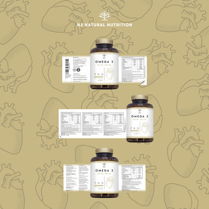 Augstas devas Omega 3 kapsulas ar 2000 mg zivju eļļas, 700 mg EPA un 500 mg DHA, zivju eļļa ar E vitamīnu un omega 3 taukskābēm. 120 mīkstās želejas kapsulas tīra jūras zivju eļļa N2 Natural Nutrition