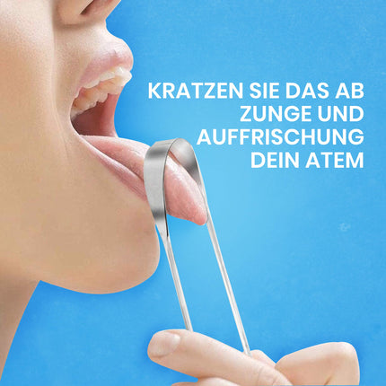 HOKIN mēles skrāpis pieaugušajiem, mēles tīrītājs, nerūsējošā tērauda, ​​slikta elpa, cīņa pret 100% metāla mēles skrāpi, vīriešu un sieviešu mēles birste, mutes dobuma higiēnas līdzeklis (2 gab. mutes dobuma kopšanas iepakojums)