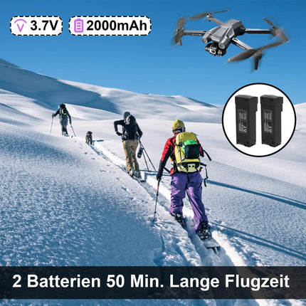 MINGPINHUIUS GPS drons ar 4K HD kameru, tālvadības kvadrokopters ar automātisku atgriešanos, 5G WiFi attēla pārraide, 50 min. Ilgs lidojuma laiks ar bezkontaktu motoru, augstuma saglabāšanas bezgalvas režīmu