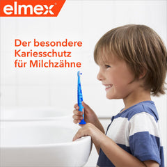 elmex bērnu zobu pasta 2-6 gadiem 2x50ml – bērniem draudzīga zobu tīrīšana ļoti efektīvai aizsardzībai pret kariesu – ar amīna fluorīdu trīskāršam aizsardzības mehānismam