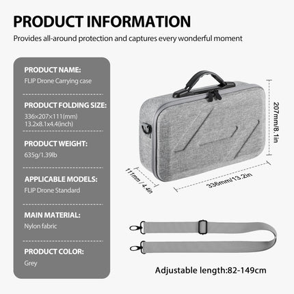Tomat Flip Bag, pārnēsājama plecu soma DJI Flip Fly More Combo, atbalsta 3 baterijas, futrālis ar RC 2/N3 tālvadības pulti