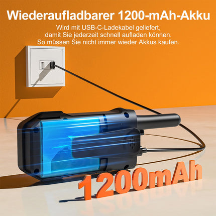 AWANFI uzlādējama rācija ar 1200mAh litija jonu akumulatoru, rācija pieaugušajiem un bērniem, 16 kanālu radio komplekts, rācija ar VOX Tpye-C uzlādes kabeli, rācija dāvanu, pārgājienu un kempinga vajadzībām
