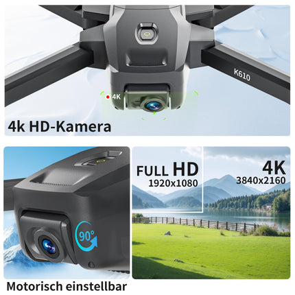 K610 GPS drons ar kameru 4K S0NY IMX SD karte profesionāls drons pieaugušajiem, 4K RC AI droni ar automātisku atgriešanos mājās, zem 249 g, GPS droni ar bezkontaktu motoru, sekojiet man, intereses punkts iesācējiem