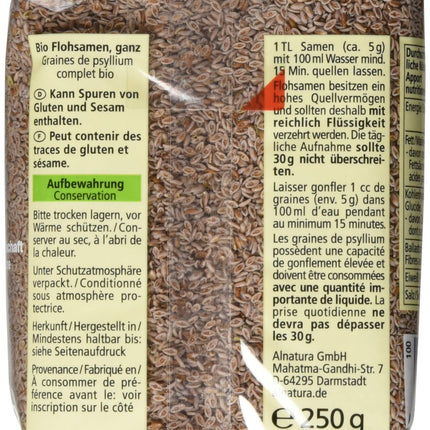 Aln. Psyllium sēklas veselas 250g
