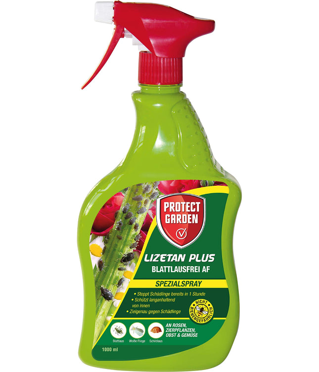 PROTECT GARDEN Lizetan Plus Aphid-Free AF ​​​​speciālais aerosols pret laputīm rozēm, dekoratīvajiem augiem, augļiem un dārzeņiem, 1 litrs