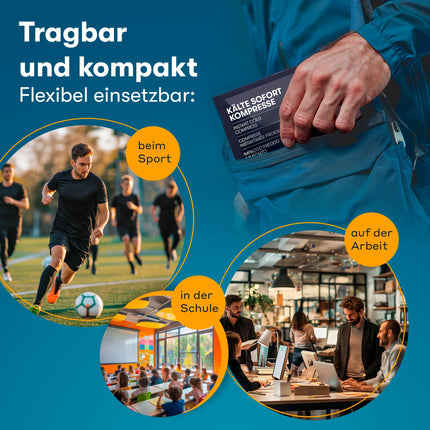 Kühlpads zum Knicken (10 Stück) - 12 x 15 cm - Sofort Kältekompresse für Erste Hilfe - Einweg Kühlpack für Verletzungen und Schwellungen - Praktische Einmal Kühlpacks für Sport, Outdoor und Notfälle