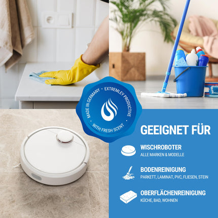 Maxxi Clean | 750 ml grīdas tīrīšanas līdzeklis ar svaigu aromātu | piemērots visiem robotizētajiem mopiem | Universāls tīrīšanas līdzekļa koncentrāts | Tīrīšanas šķidrums grīdām, parketam, flīzēm | Putekļsūcēja tīrīšanas līdzeklis