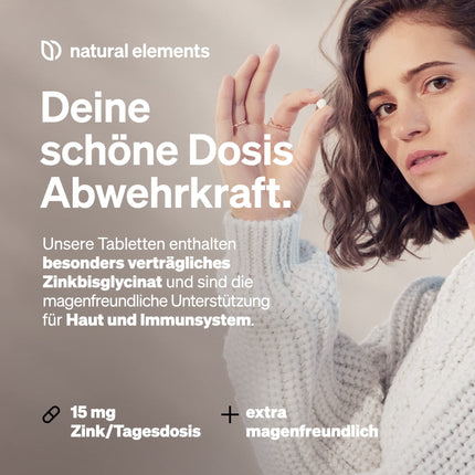 Cinks 15 mg – 365 tabletes – labi panesams cinka bisglicināts (cinka helāts) – vegāns, lielas devas, bez nevajadzīgām piedevām – ražots Vācijā un laboratoriski pārbaudīts