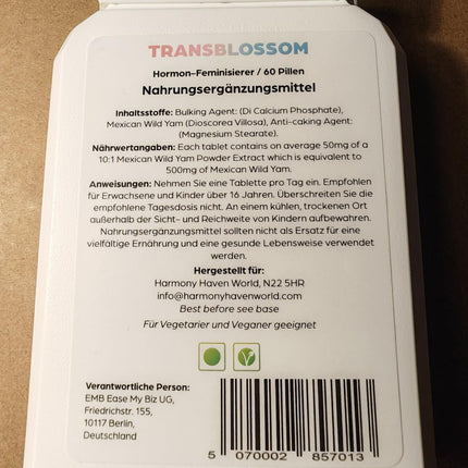 TransBlossom MTF 30 tabletes - sievietēm, uztura bagātinātājs