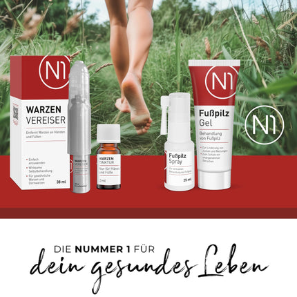 N1 gels pret sportista pēdu 30 ml - medicīniska ierīce - mazina niezi un aizsargā pret nepatīkamām smakām - krēms pret sportista pēdu ar aktīvo vielu Natilact - spēcīgs līdzeklis pret sportista pēdu