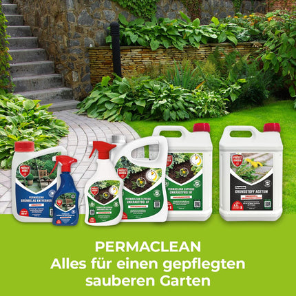 PROTECT GARDEN Permaclean bāze Acetum, turbo ātra nezāļu iznīcināšana no celiņiem, laukumiem un terasēm, 5 litru tvertne