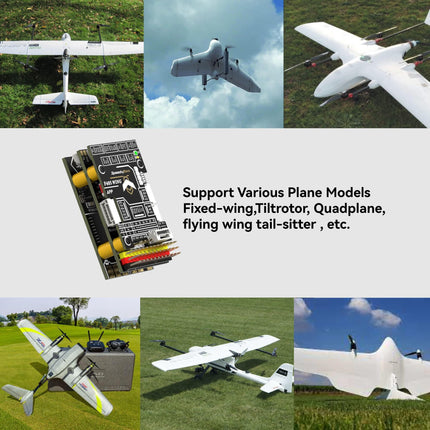 Speedybee F405 fiksēta spārna lidojuma kontrolieris: atbalsta INAV Ardupilot APP bezvadu konfigurāciju, 11 PWM bezlodēšanas daudzslāņu FC PDB plati RC FPV lidmašīnai VTOL fiksēta spārna Tiltrotor dronam