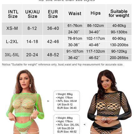 ohyeahlady sieta ballīšu tops Sieviešu garām piedurknēm reiva tērpa blūze Kluba apģērbs Sienas īss tops Atpūtas tops Sienas tops Neona tops Sienas krekls Vasaras topi Lielie izmēri (zaļi, L-XXL)