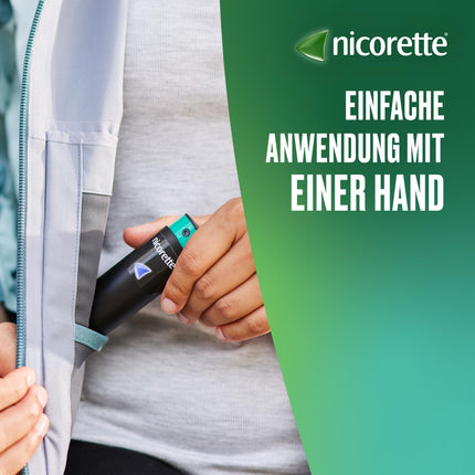 NICORETTE aerosols ar piparmētru garšu – atmest smēķēšanu ar nikotīna aerosolu – 1 izsmidzināšanas reize aizstāj līdz pat 150 cigaretēm – smēķēšanas atmešanai 2 gab.