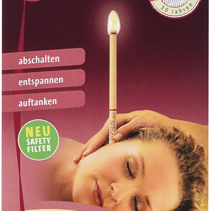 10 gab. (5 pāri) oriģinālās BIOSUN tradicionālās ausu sveces/ausu sveces ar drošības filtru. Ar maģisku medus, salvijas un kumelīšu aromātu