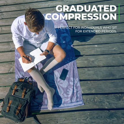 Medicīniskās kompresijas zeķes sievietēm un vīriešiem, izgatavotas no 60% organiskās kokvilnas (melnas, M (38-40))