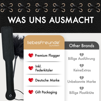 Liebesfreunde® Sex Paddle iesk. Spalvu kutinātājs, BDSM pātagas seksa rotaļlieta pāriem, SM pātaga, crop, bondage aksesuārs